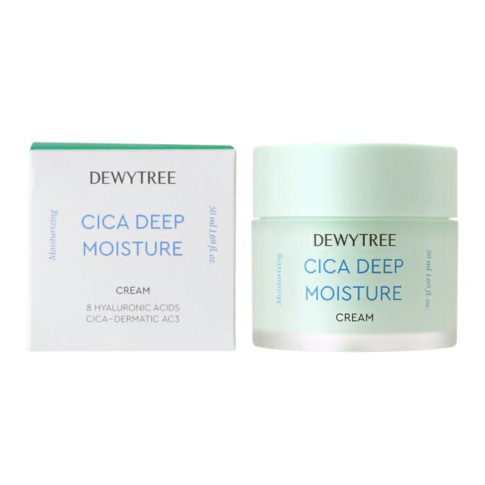 今だけ送料無料 20%OFF DEWYTREE シカ ディープモイスチャークリーム 50ml 韓国コスメ CICA ツボクサエキス ヒアルロン酸 肌荒れ 美容保湿クリーム　あす楽対応のサムネイル
