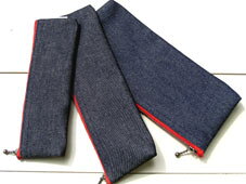 【送料無料】デニム ペンケース ポーチタイプ Lサイズ 25cm×7cm×1cm auc-cottonnina-10000122 cottonNINA楽天市場店 サンプル画像3