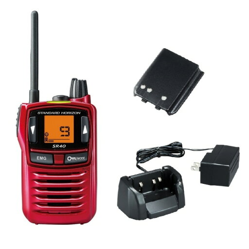 SR40レッド+純正リチウムバッテリー+純正充電器スペシャルセット■SBR18LI/SBH18■※交信には最低2セットが必要です。(SR-40) SR40レッド+純正リチウムバッテリー+純正充電器スペシャルセット■SBR18LI/SBH18■※交信には最低2セットが必要です。(SR-40)
