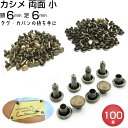 カシメ 両面 6mm 打ち具 カシメ打ち 足長 足短 金具 アンティークゴールド アンティーク 金古美 両面カシメ かしめ カシメ金具 打棒 レザークラフト 手芸 ハンドメイド 革 持ち手 革紐 カシメ 紐 留め金具 革タグ 革材料 小さい 飾りカシメ 頭径6mm 100組 送料無料