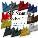【ポケットチーフ】シルクシャンタンポケットチーフ(無地・国産・シルク)【楽ギフ_包装】 【あす楽対応_関東】【あす楽対応_東海】【あす楽対応_近畿】結婚式/披露宴/パーティー