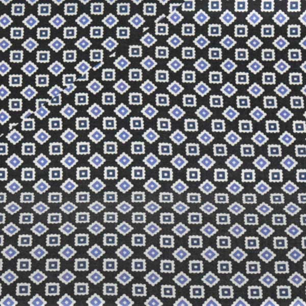 生地 シルク おしゃれ 正絹 日本製 ネイビーブルーべース【50cm×90cm】小紋 プリント ネクタイ生地 ハンドメイド クラフト 生地 パッチワーク 手芸 マスク 父の日ギフト