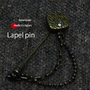 \10%offcpあり◆2日09:59まで/ラペルピン メンズ 結婚式 おしゃれ 日本製 スワロフスキーいぶしゴールド ゼブラ柄×スワロフスキー 金/クリア ゆ...