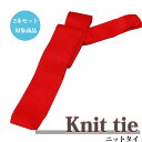 \最大70%OFF☆楽天スーパーSALE/ニットタイ【2本セット割対象】ネクタイ レッド 無地 ビジネスタイ/クールビズ/ネクタイ ギフト プレゼント 就職祝 ...