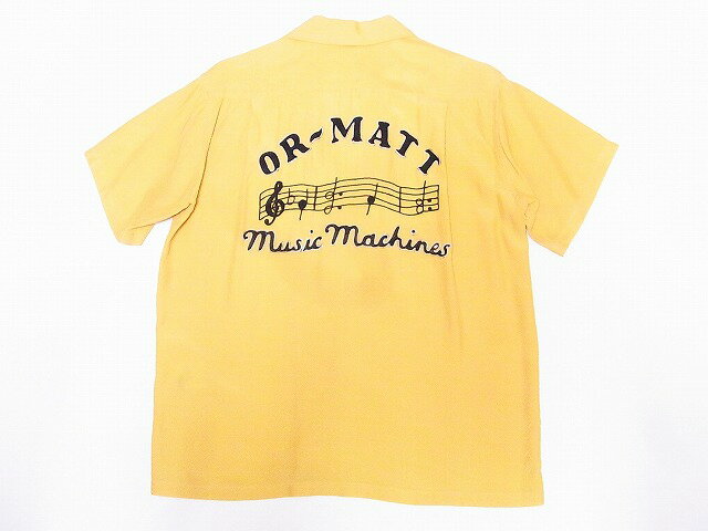 楽天American Clothing CreamSTYLE EYES[スタイルアイズ] ボウリングシャツ SE38344 OR-MATT MUSIC MACHINES ボーリングシャツ （マスタード） 送料無料 代引き手数料無料 【RCP】