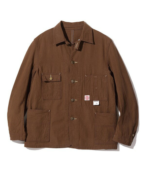 HEADLIGHT[ヘッドライト] カバーオール HD15085 ブラウンダック ワークコート 9oz. BROWN DUCK WORK COAT (ブラウン/ONE-WASH) 送料無料 代引き手数料無料