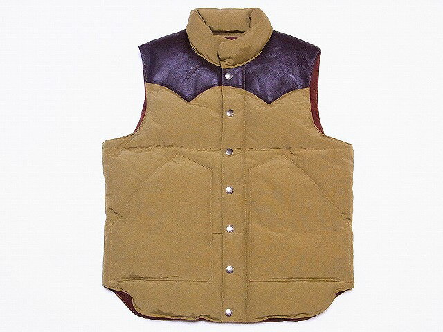 SUGAR CANE[シュガーケーン] レザーヨーク ダウンベスト SC12340 LEATHER YOKE DOWN VEST (BEIGE) 送料無料 代引き手数料無料 【RCP】