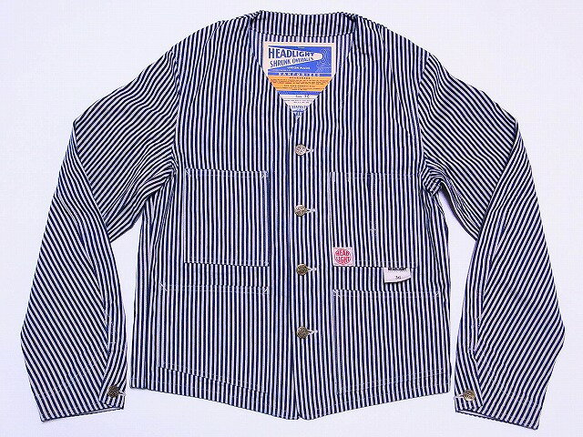 HEADLIGHT[ヘッドライト] エンジニアジャケット ヒッコリーストライプ ワークジャケット HD13019A 11oz. HICKORY STRIPE ENGINEER JACKET (NAVY) 送料無料 代引き手数料無料 【RCP】