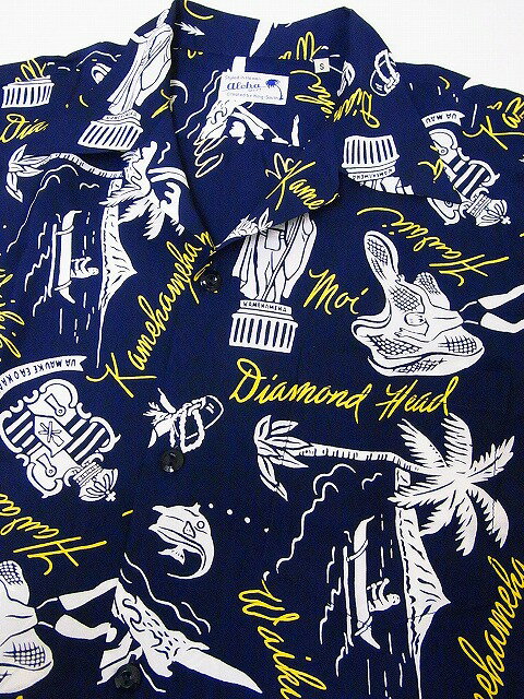 SUN SURF[サンサーフ] アロハシャツ SS37574 スペシャルエディション HISTORICAL EVIDENCE 洋柄 (ネイビー) 送料無料 代引き手数料無料 【RCP】