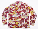 SUN SURF[サンサーフ] 長袖アロハシャツ SS28015 LUAU L/S RAYON HAWAIIAN SHIRT (ワイン) 送料無料 代引き手数料無料 【RCP】