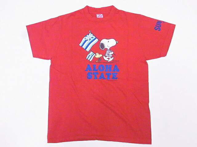 SUN SURF×PEANUTS Tシャツ スヌーピー SNOOPY SS78225 ALOHA STATE (レッド)