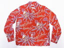 SUN SURF サンサーフ 長袖アロハシャツ SS28302 PINEAPPLE PASSION L/S RAYON HAWAIIAN SHIRT (レッド) 送料無料 代引き手数料無料 【RCP】