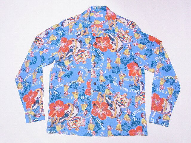 SUN SURF[󥵡] Ĺµϥ SS29203 LOVELY HULA HANDS Ĺµ L/S RAYON HAWAIIAN SHIRT (֥롼) ̵ ̵