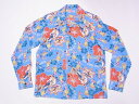 SUN SURF[サンサーフ] 長袖アロハシャツ SS29203 LOVELY HULA HANDS 長袖アロハ L/S RAYON HAWAIIAN SHIRT (ブルー) 送料無料 代引き手数料無料