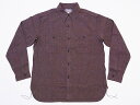 Buzz Rickson's[oYN\Y] [NVc Q Vu[ BR26082  MOCK TWIST CHAMBRAY WORK SHIRT (BROWN)  萔