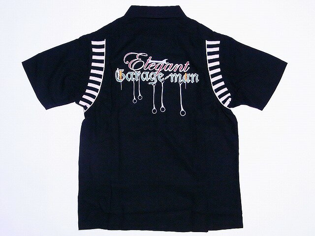 Dry Bones[ドライボーンズ] ボウリングシャツ Elegant Garage-man DS-1812 (ブラック) 送料無料【smtb-kd】