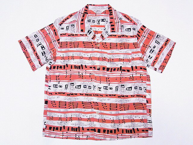 STAR OF HOLLYWOOD[スターオブハリウッド] オープンシャツ ATOMIC STRIPES SH37882 半袖 オープンカラーシャツ (ピンク) 送料無料 代引き手数料無料