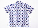 STAR OF HOLLYWOOD オープンシャツ SH39085 ARGYLE 半袖 オープンカラーシャツ アーガイル (ブルー) 送料無料 代引き手数料無料