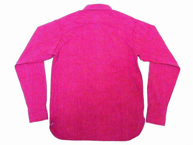 CUSHMAN[クッシュマン] シャンブレーシャツ ヨリ杢シャンブレー 長袖 ワークシャツ C1003 30's HEADLIGHT MODEL (レッド) 送料無料 代引き手数料無料 【RCP】