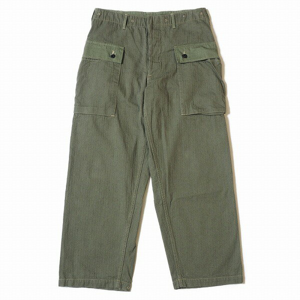 WAREHOUSE USMC ヘリンボーン モンキーパンツ 1097 U.S.M.C. HERRINGBONE MONKEY PANTS (O.D.グリーン/NON-WASH) 送料無料 代引き手数料無料