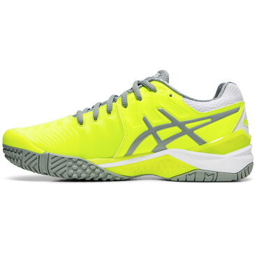 アシックス asics オムニクレー用テニスシューズ LADY GEL-RESOLUTION7OC TLL787 750 レディゲルレゾリューション7OC セーフティーイエロー/ストーングレー