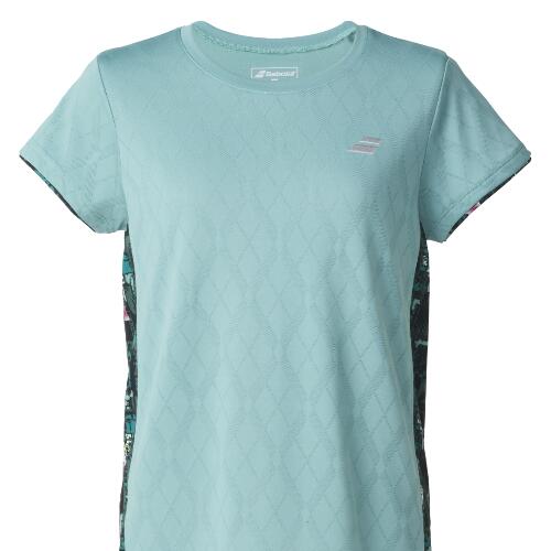 2025年秋冬発売モデル Babolat バボラ テニスウェア レディス PURE SHORT SLEEVE SHIRT PURE ショートスリーブシャツ BWG5373 GR00