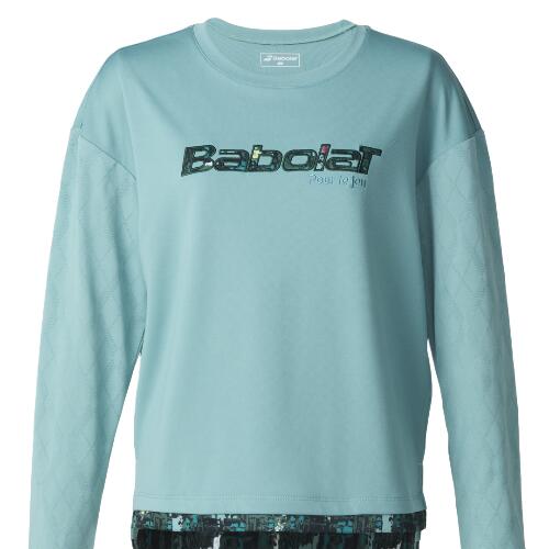 2025年秋冬発売モデル Babolat バボラ テニスウェア レディス PURE LONG SLEEVE SHIRT ロングスリーブシャツ BWP5573 GR00