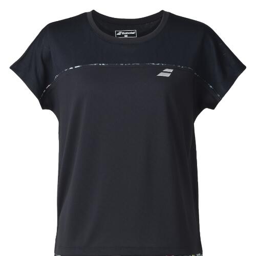 2025年秋冬発売モデル Babolat バボラ テニスウェア レディス PURE SHORT SLEEVE SHIRT PURE ショートスリーブシャツ BWP5574 BK00