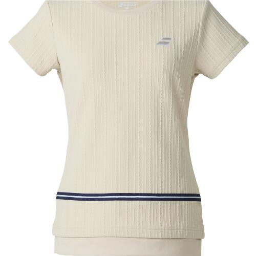 2025年秋冬発売モデル Babolat バボラ テニスウェア レディス PURE SHORT SLEEVE SHIRT PURE ショートスリーブシャツ BWG5375-BG00