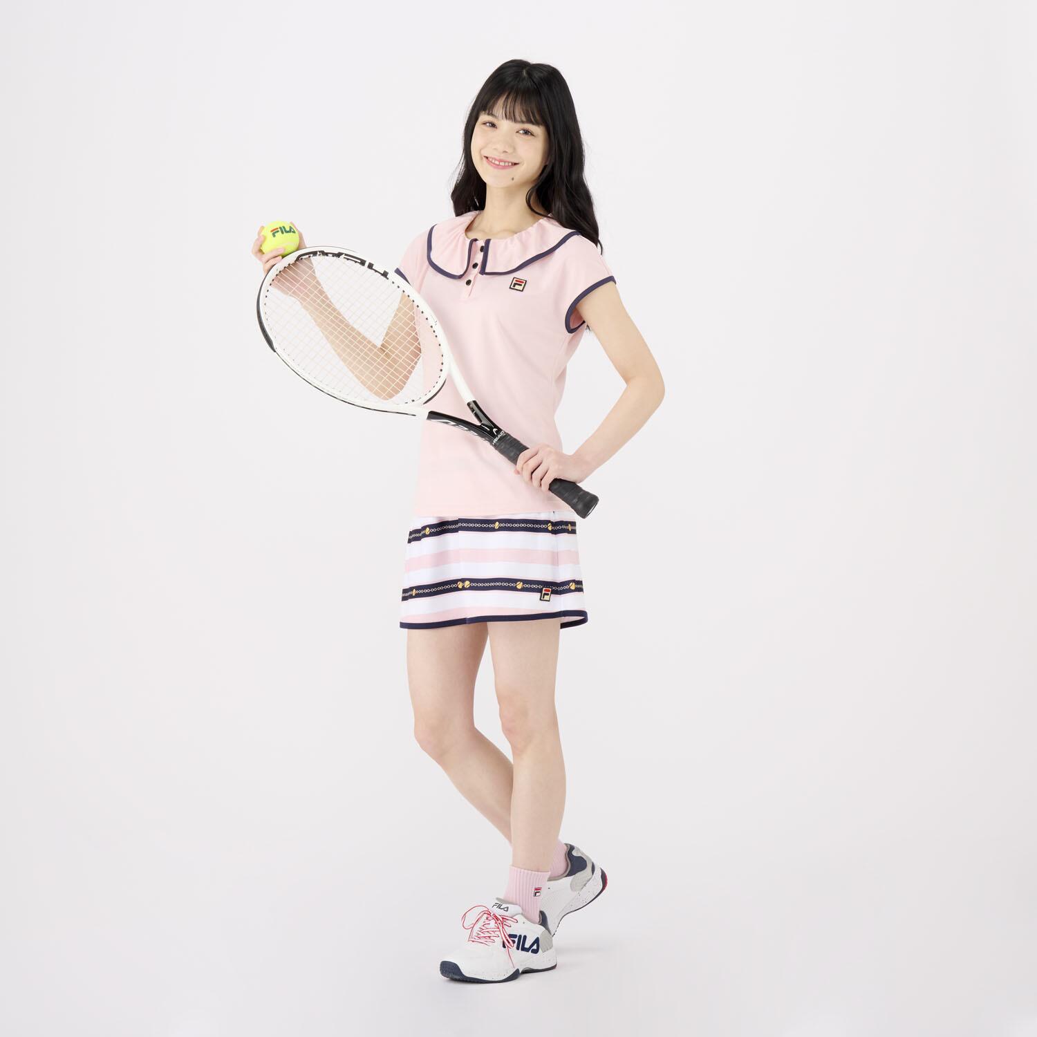 Fila レディースウェア 22ss フィラ Vl2473 19 85 以上節約 テニスウェア レディース ゲームシャツ