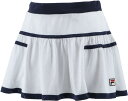 2023SS フィラ FILA テニスウェア レディース スコート VL2605 ホワイト(01)