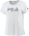 2023SS フィラ FILA テニスウェア レディース アップリケTシャツ VL2632 ホワイト(01)
