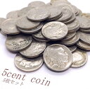 coin-6■5セントコイン【5枚セット】インディアン&バッファロー【年号付き】本物硬貨 アクセサリー 材料 パーツ クラフト　コンチョ