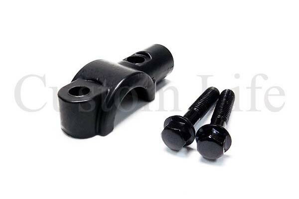 CL2232 マスターシリンダークランプ ミラーホルダー付き M8 ブラック ミラーステー 黒色 22φ ハンドル..