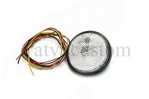 CL657 12V LED リフレクター クリアレンズ 【ブレーキ連動タイプ】 汎用 【三色 丸型 3本線】 ブレーキランプ テールランプ ネコポス