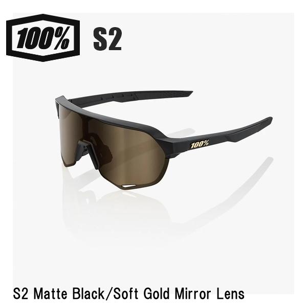 100% ϥɥå S2 Matte Black/Soft Gold Mirror Lens 󥰥饹 ݡ ž 