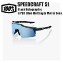 100% ワンハンドレッド SPEEDCRAFT SL Black Holographic HiPER Blue Multilayer Mirror Lens スピードクラフト サングラス スポーツサングラス 自転車 野球