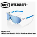 100% ワンハンドレッド WESTCRAFT+ Jorge Martin SE Polished Clear HiPER Blue Multilayer Mirror Lens ホルヘ・マルティン サングラス バイク 自転車 野球