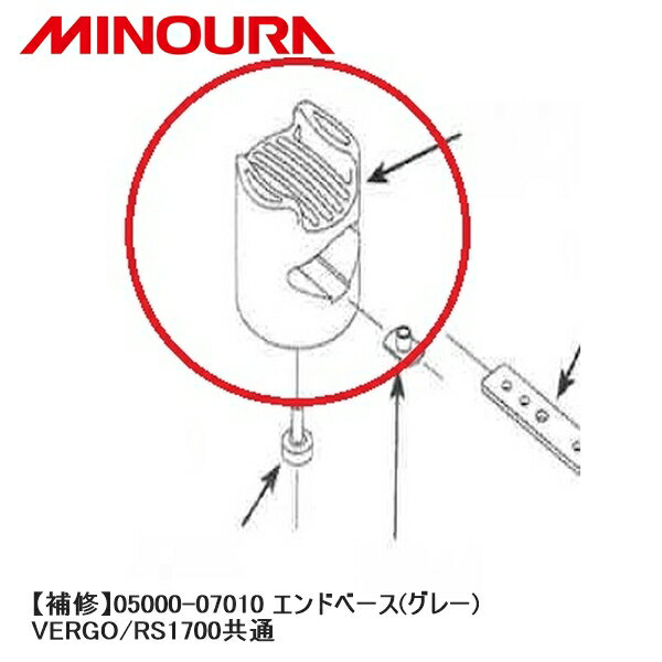 MINOURA ミノウラ 【補修】05000-07010 エンドベース(グレー) VERGO/RS1700共通 自転車 スタンド ラック
