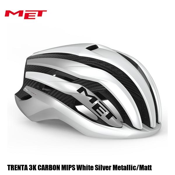 MET bg wbg TRENTA 3K CARBON MIPS White Silver Metallic/Matt ] wbg [hoCN