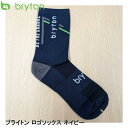bryton ブライトン ロゴソックス ネイビー サイクルソックス 靴下 スポーツソックス 自転車