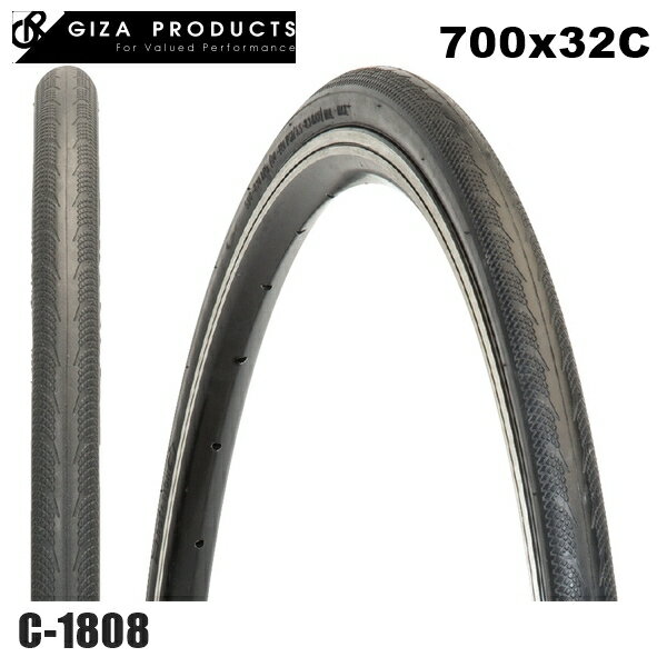 GIZAPRODUCTS ギザプロダクツ TIR34104 C-1808 700x32C BLK クリンチャータイヤ