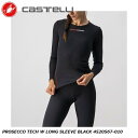 CASTELLI カステリ PROSECCO TECH W LONG SLEEVE BLACK 4520567-010 自転車用アンダーシャツ