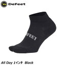 DeFeet ディフィート All Day 1インチ Black サイクルソックス 靴下