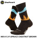 DeFeet ディフィート WB 6インチ SPRUCE CHESTNUT BROWN サイクルソックス 靴下