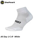 DeFeet ディフィート All Day 1インチ White サイクルソックス 靴下