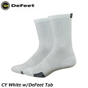 DeFeet ディフィート CY White w/DeFeet Tab サイクルソックス 靴下