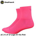 DeFeet ディフィート AI 3インチ D-Logo Hi-Vis Pink サイクルソックス 靴下