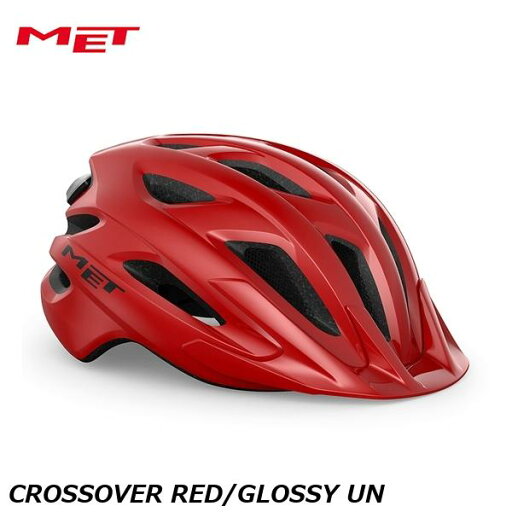 MET メット CROSSOVER RED/GLOSSY UN 自転車用 ロードバイク ヘルメット MET メット CROSSOVER RED/GLOSSY UN 自転車用 ロードバイク ヘルメット