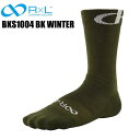 R×L アールエル BKS1004 BK WINTER 02 モスグリーン サイクルソックス 靴下